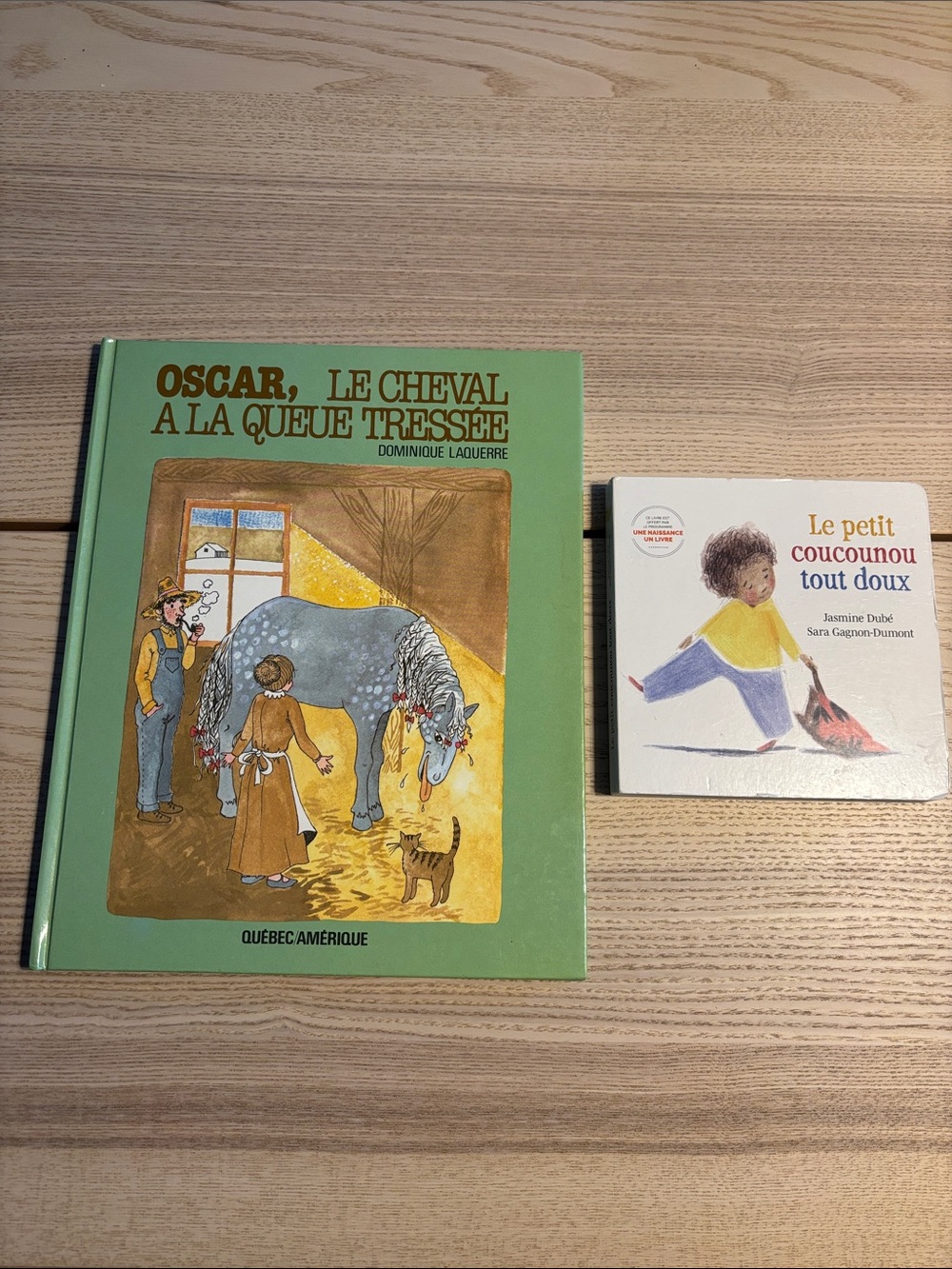 Children's Storybook 'Oscar, Le Cheval à la Queue Tressée' - Green Cover